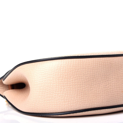 Chloe Grained Calfskin Lambskin Mini Bi-Color Drew Shoulder Bag Powder Beige Caramel 7 of 8