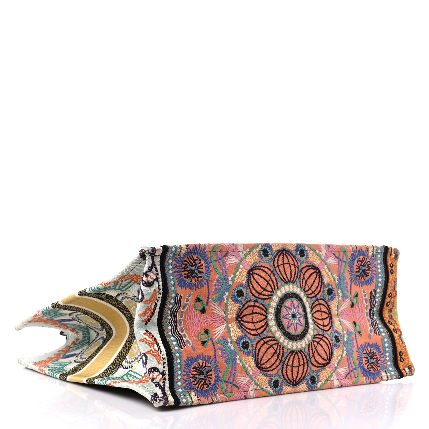 Canvas Embroidered Large In Lights Book Tote Multicolor