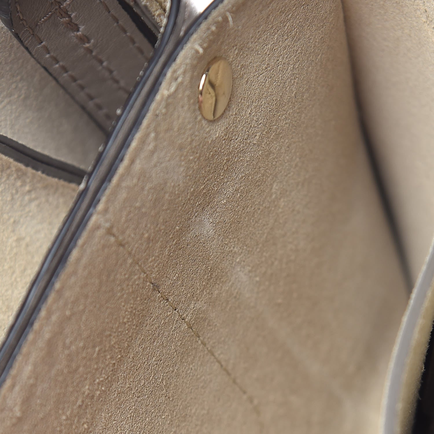 Chloe Suede Calfskin Small Faye Shoulder Bag Motty Grey 8 of 17