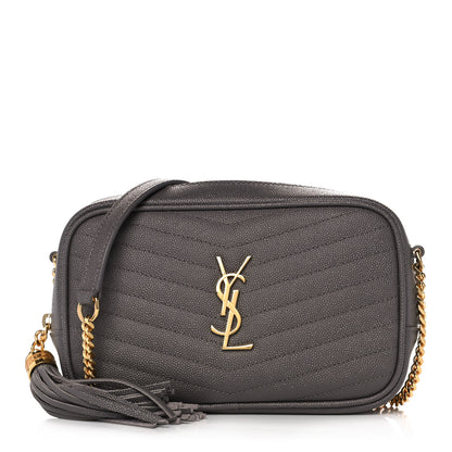 Saint Laurent Grain De Poudre Matelasse Monogram Mini Lou Camera Bag Fog 1 of 13