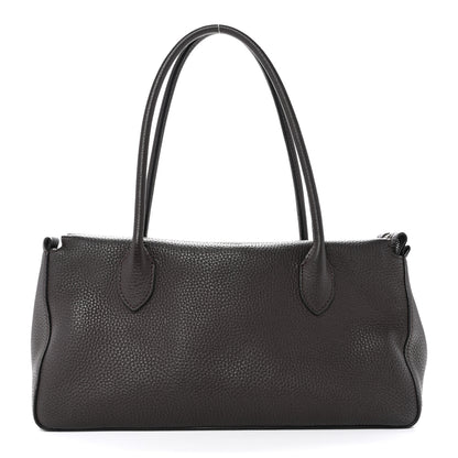 The Row Grained Calfskin E/W Top Handle Bag Deep Brown 1 of 11