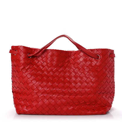 Bottega Veneta Nappa Intrecciato Garda Tote Red 1 of 8