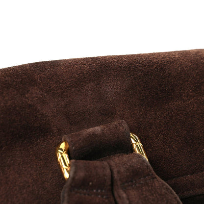 Chanel Suede CC Drawstring Backpack Brown 12 of 15