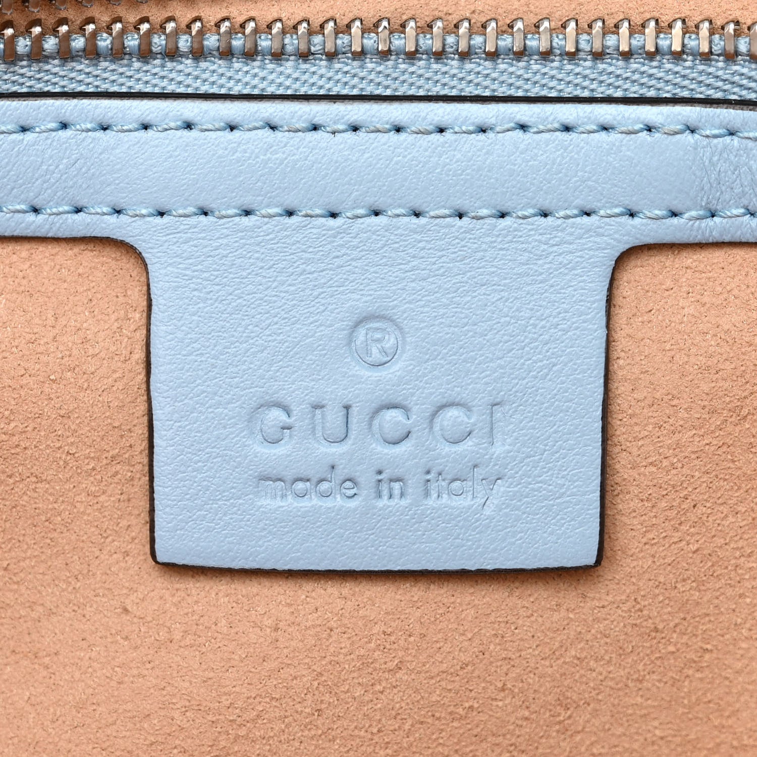 Gucci Calfskin Matelasse Small GG Marmont Shoulder Bag Porcelain Light Blue 6 of 10