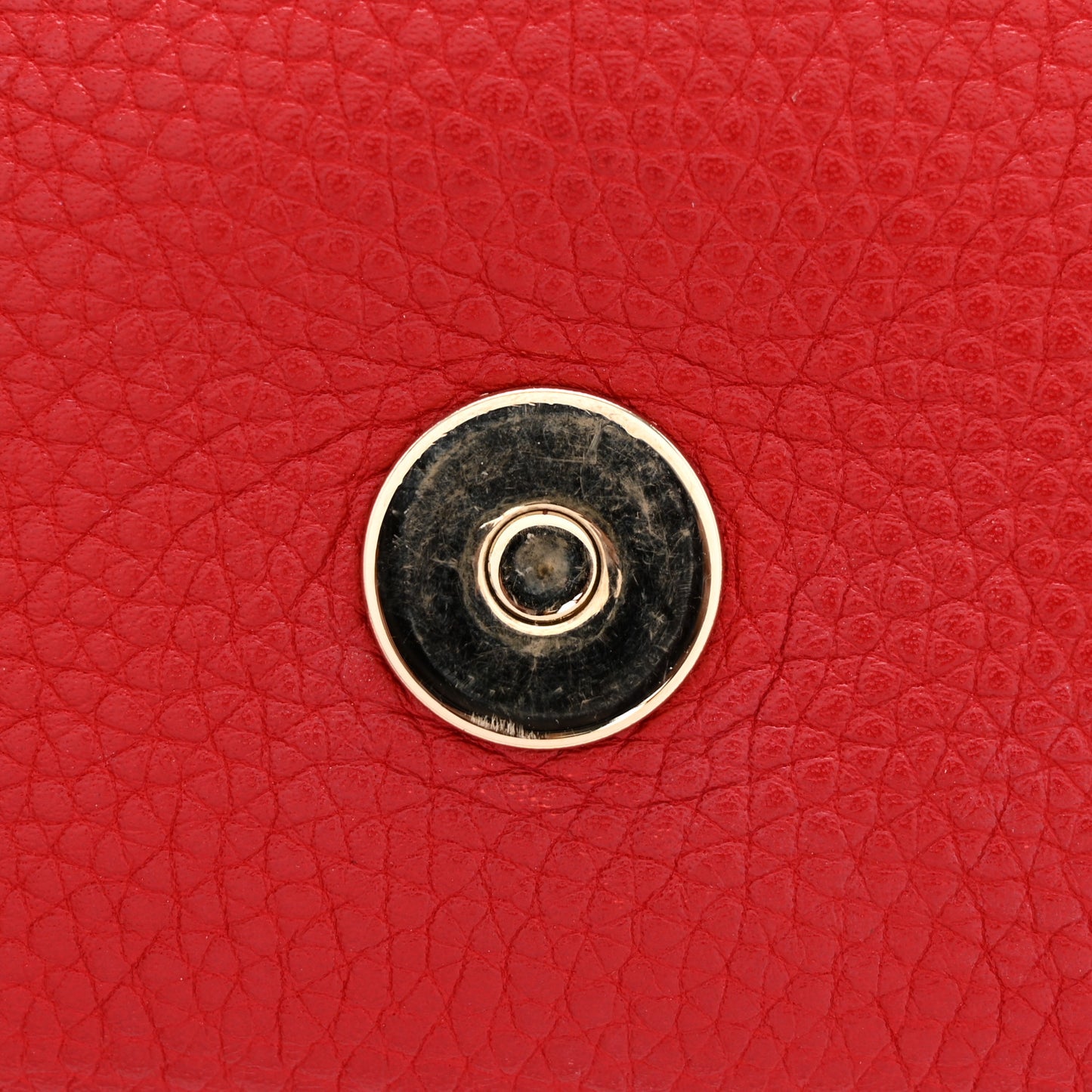 Pebbled Calfskin Medium Soho Flap Crossbody Tabasco Red