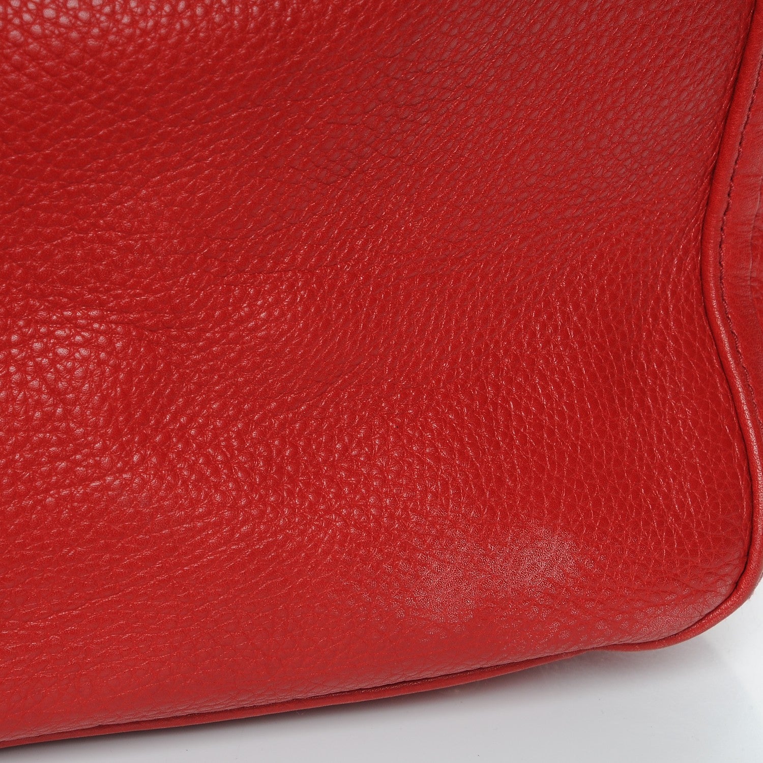 Gucci Pebbled Calfskin Large Soho Shoulder Bag Red 6 of 10
