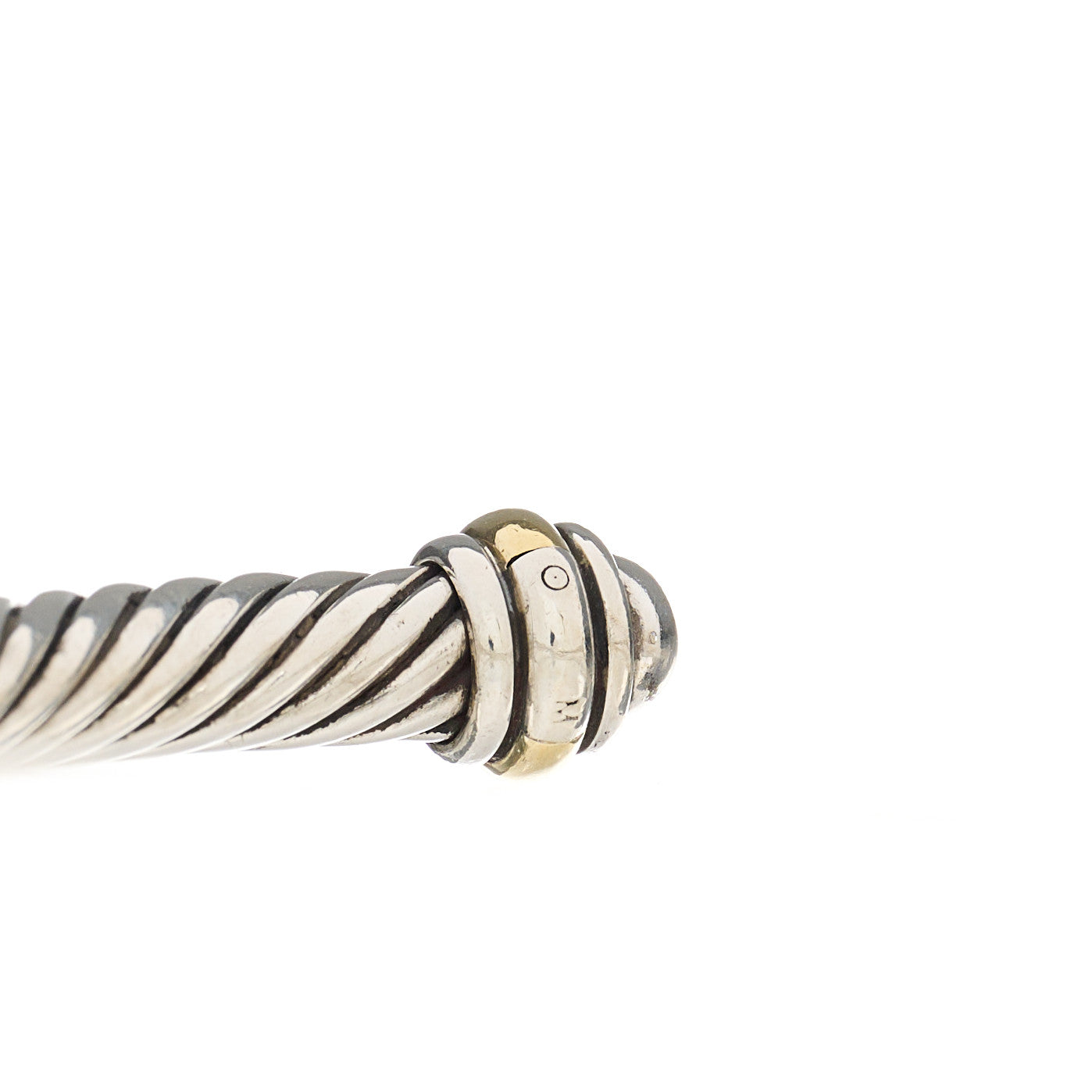 Sterling Silver 18K Yellow Gold 4mm Cable Classics Bracelet