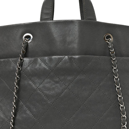 Chanel Caviar Quilted Shopping Tote Grey 8 of 10