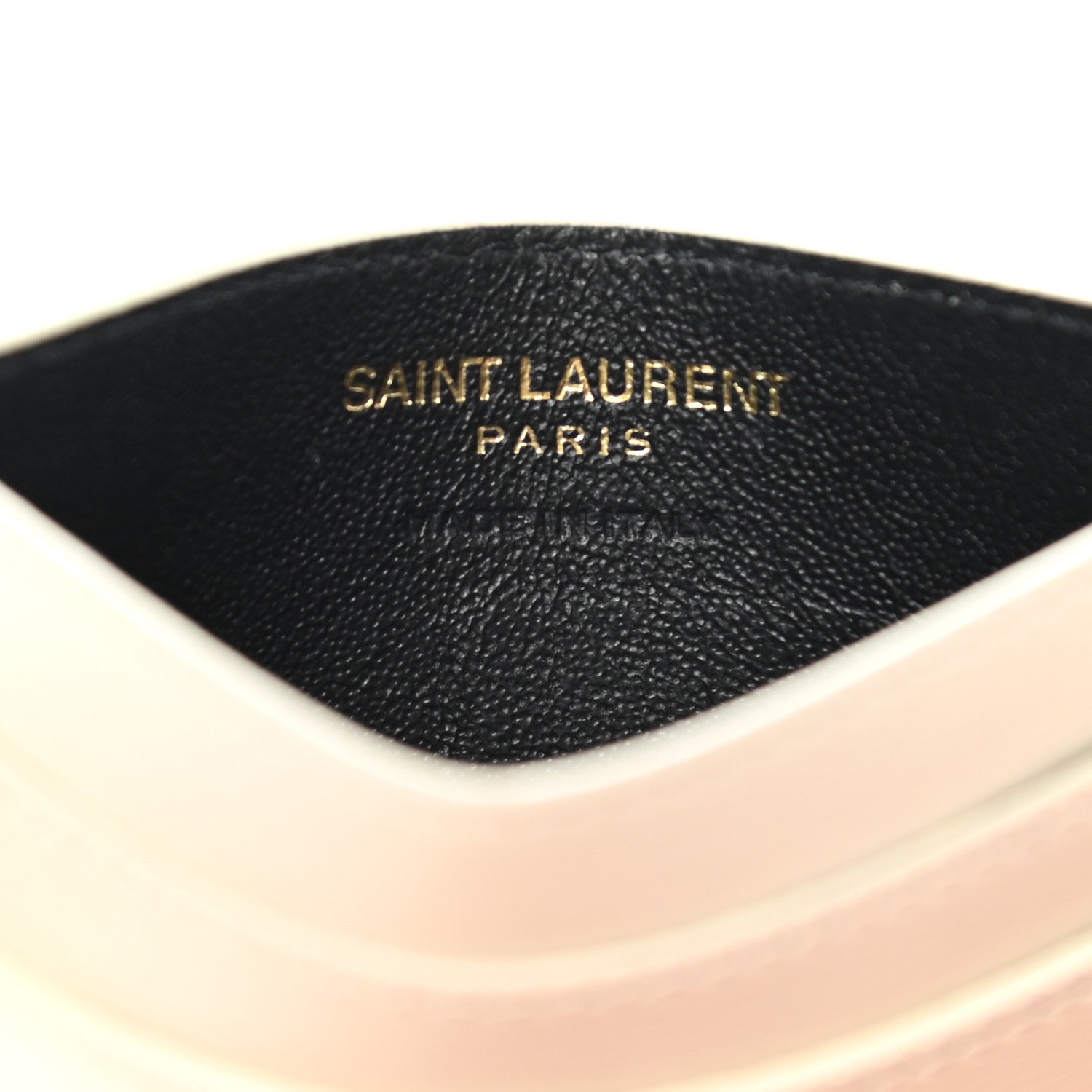 Saint Laurent Calfskin Tiny Cassandre Credit Card Case Blanc Vintage 6 of 7