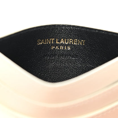 Saint Laurent Calfskin Tiny Cassandre Credit Card Case Blanc Vintage 6 of 7