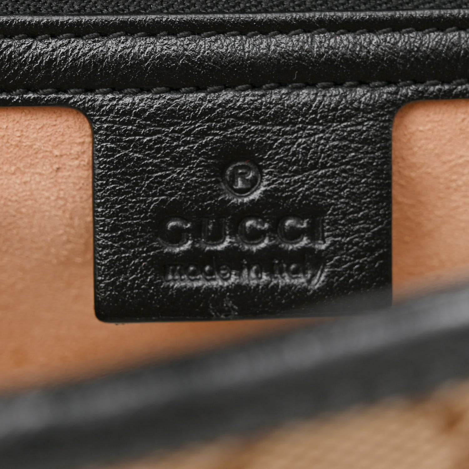 Gucci Monogram Matelasse Diagonal Small GG Marmont Shoulder Bag Beige Black 5 of 9