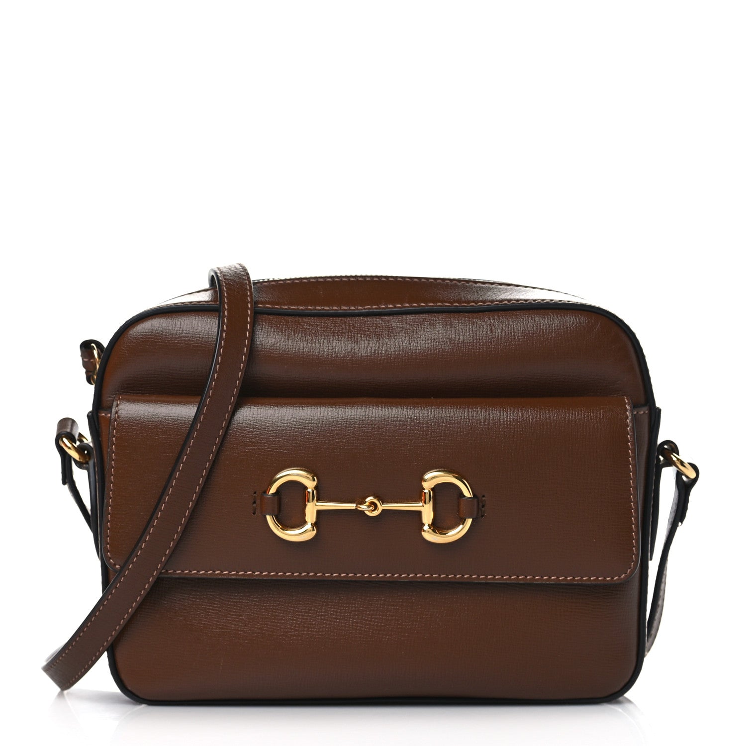 Gucci Azalea Calfskin Small Horsebit 1955 Shoulder Bag Brown Sugar 1 of 9