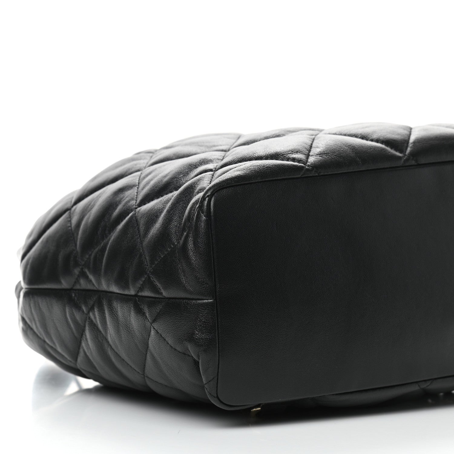Chanel Lambskin Quilted Drawstring Backpack Black 7 of 8