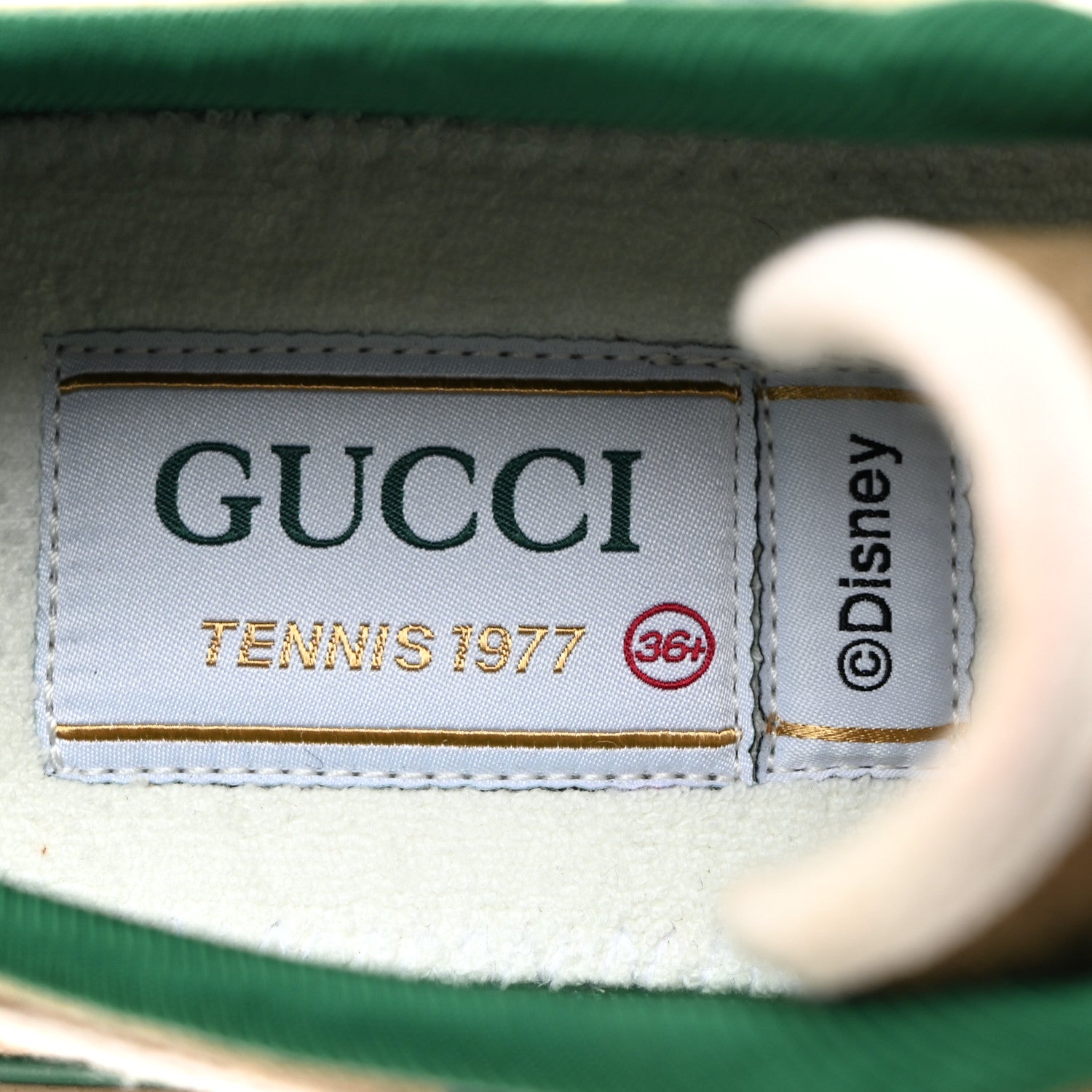 Gucci X DISNEY Mini Vintage GG Supreme Monogram Mickey Mouse 1977 Tennis Sneakers 36.5 Beige Multicolor 6 of 8
