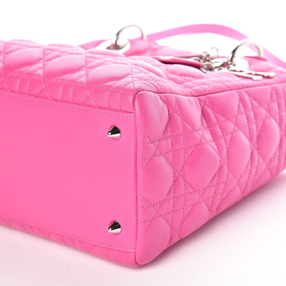 Christian Dior Lambskin Cannage Medium Lady Dior Pink 9 of 9