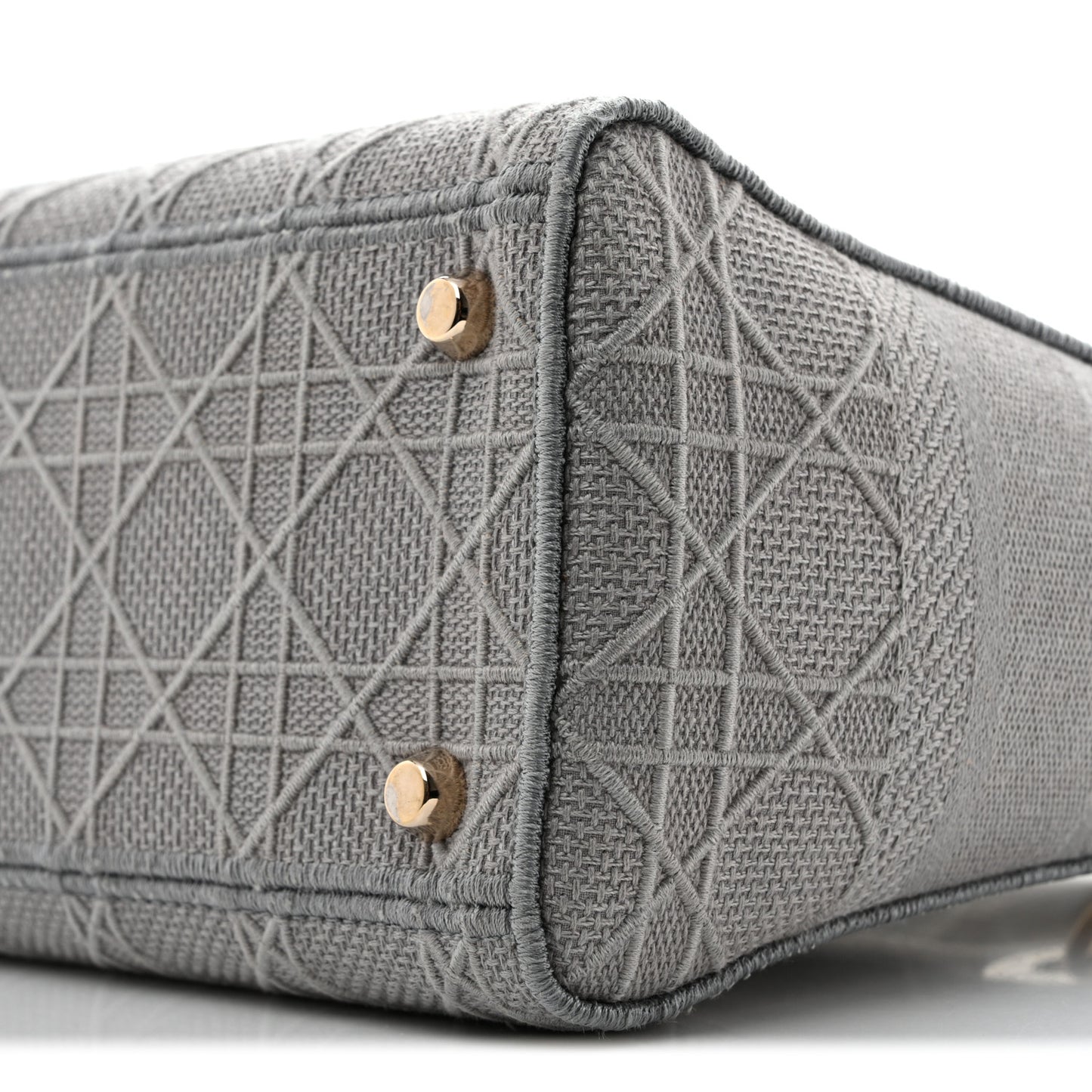 Canvas Embroidered Cannage Medium Lady D-Lite Gray