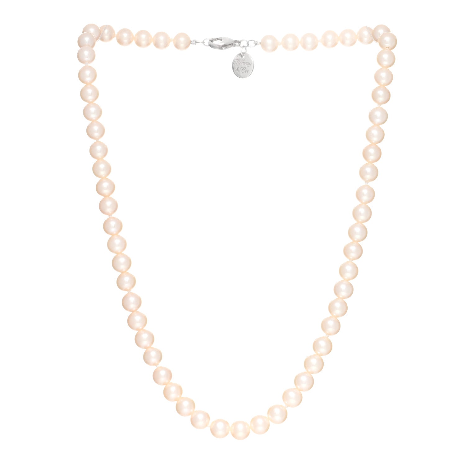 Tiffany Sterling Silver Freshwater Pearl 6-7mm Ziegfeld Necklace 2 of 4