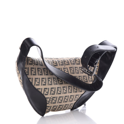 Fendi Zucchino Vitello Pocket Waist Bag Beige Azzurro Blue 3 of 11