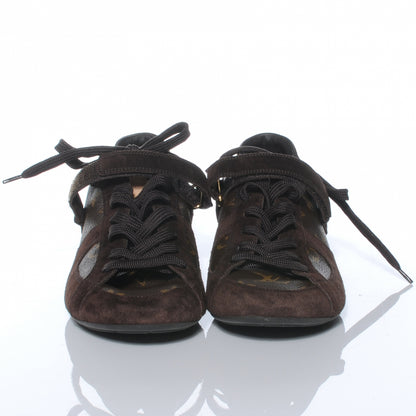 Louis Vuitton Suede Monogram Globe Trotter Sneakers 38 3 of 7