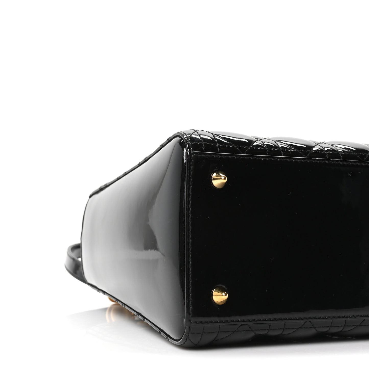 Patent Cannage Medium Lady Dior Black