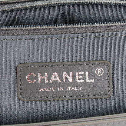 Chanel Metallic Calfskin Quilted Large Boy Flap Dark Silver 6 of 7