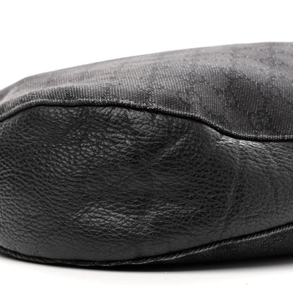 Gucci Monogram Calfskin Horsebit Classic Ring Hobo Black 5 of 10