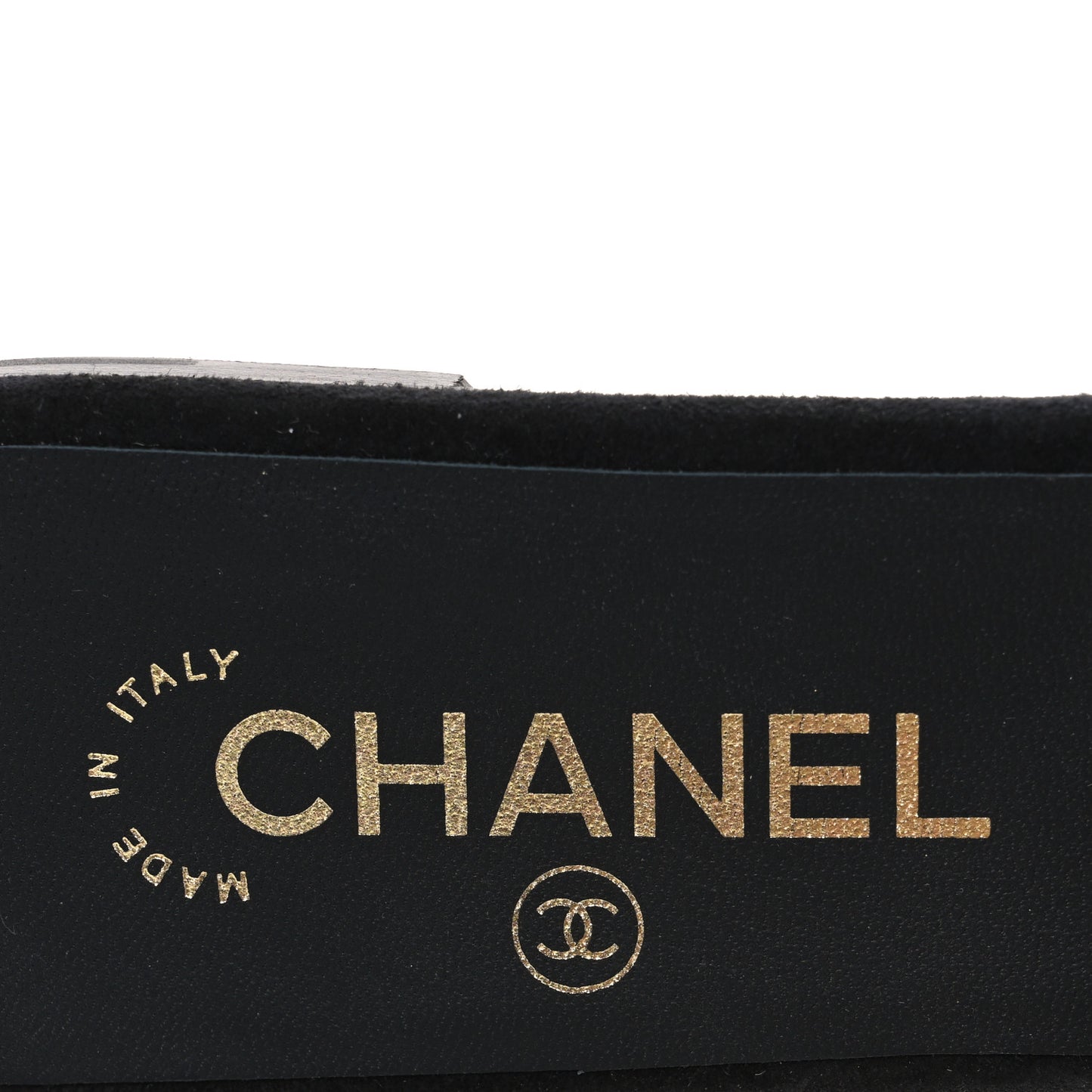 Suede Chain Flat Mule Sandals 39 Black