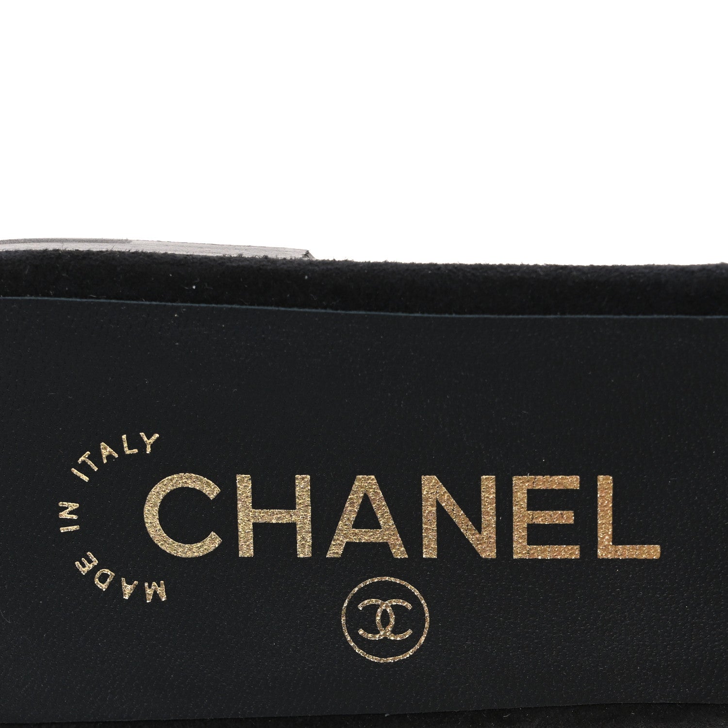 Chanel Suede Chain Flat Mule Sandals 39 Black 9 of 12