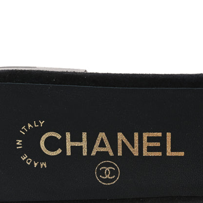 Chanel Suede Chain Flat Mule Sandals 39 Black 9 of 12