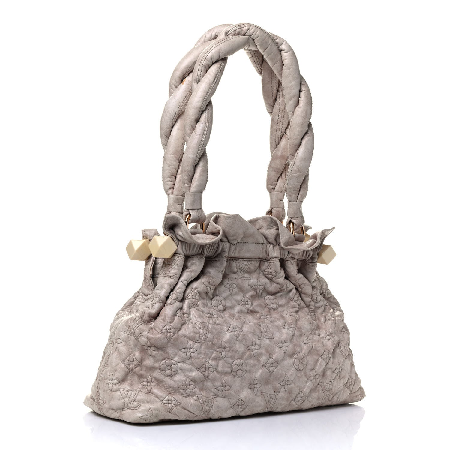 Louis Vuitton Lambskin Olympe Stratus PM Ecru 2 of 4