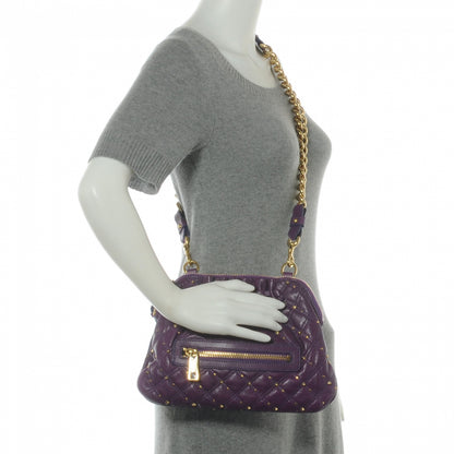 Marc Jacobs Quilted Leather Stardust Rock Shoulder Bag Purple 2 of 7
