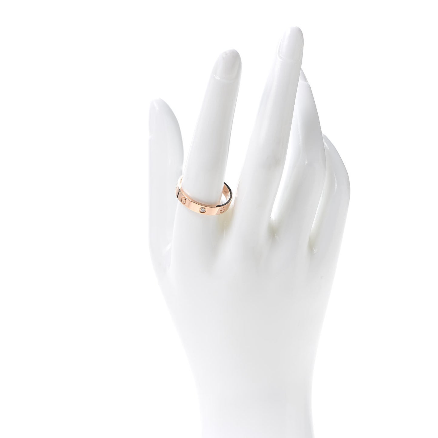 18K Pink Gold Diamond 4mm LOVE Wedding Band Ring 62 10
