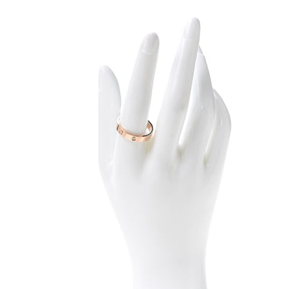 Cartier 18K Pink Gold Diamond 4mm LOVE Wedding Band Ring 62 10 2 of 8