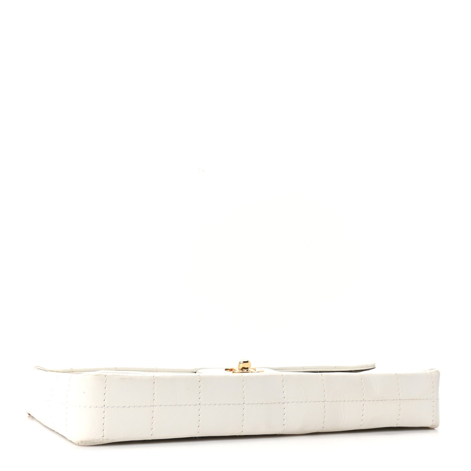 Chanel Lambskin East West Chocolate Bar Flap White 4 of 10