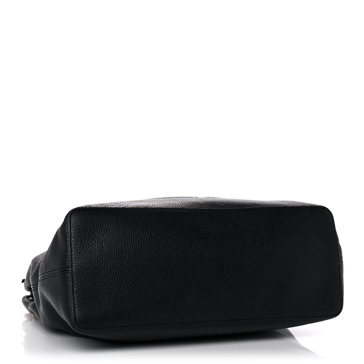 Pebbled Calfskin Large Soho Hobo Black