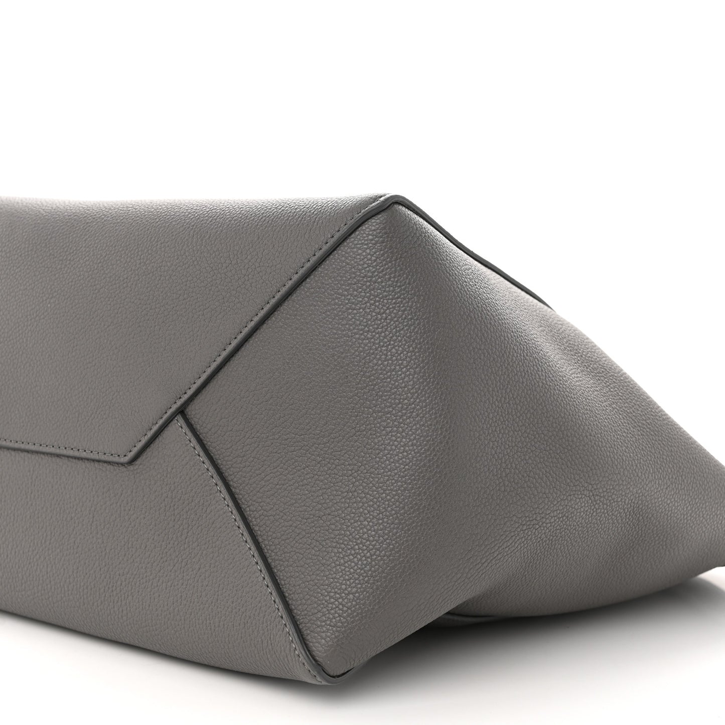 Soft Grained Calfskin Small Belt Cabas Phantom Medium Grey