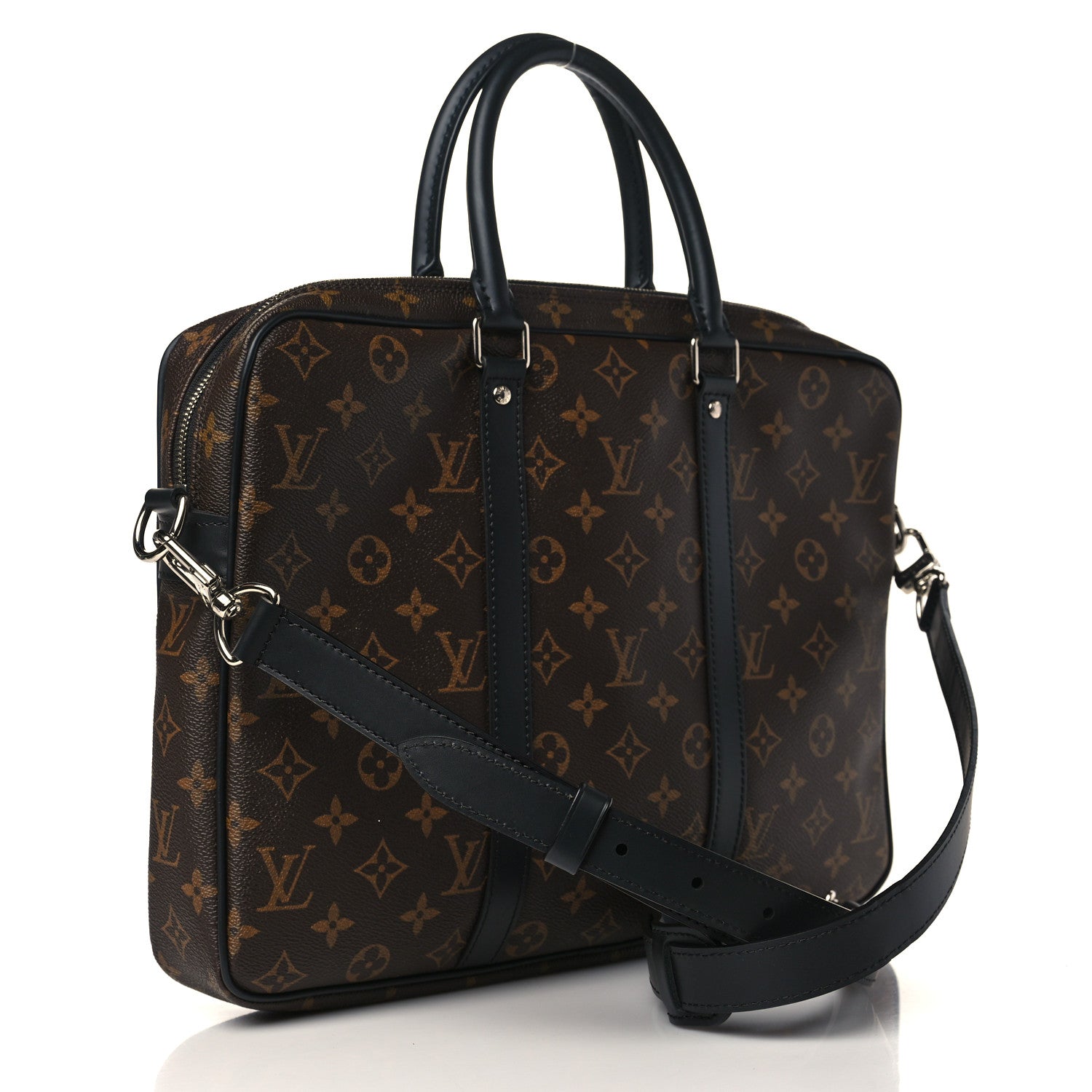 Louis Vuitton Monogram Macassar Porte-Documents Voyage PM 3 of 8