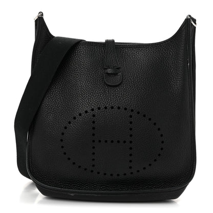 Hermes Taurillon Clemence Evelyne II PM  Black 1 of 12