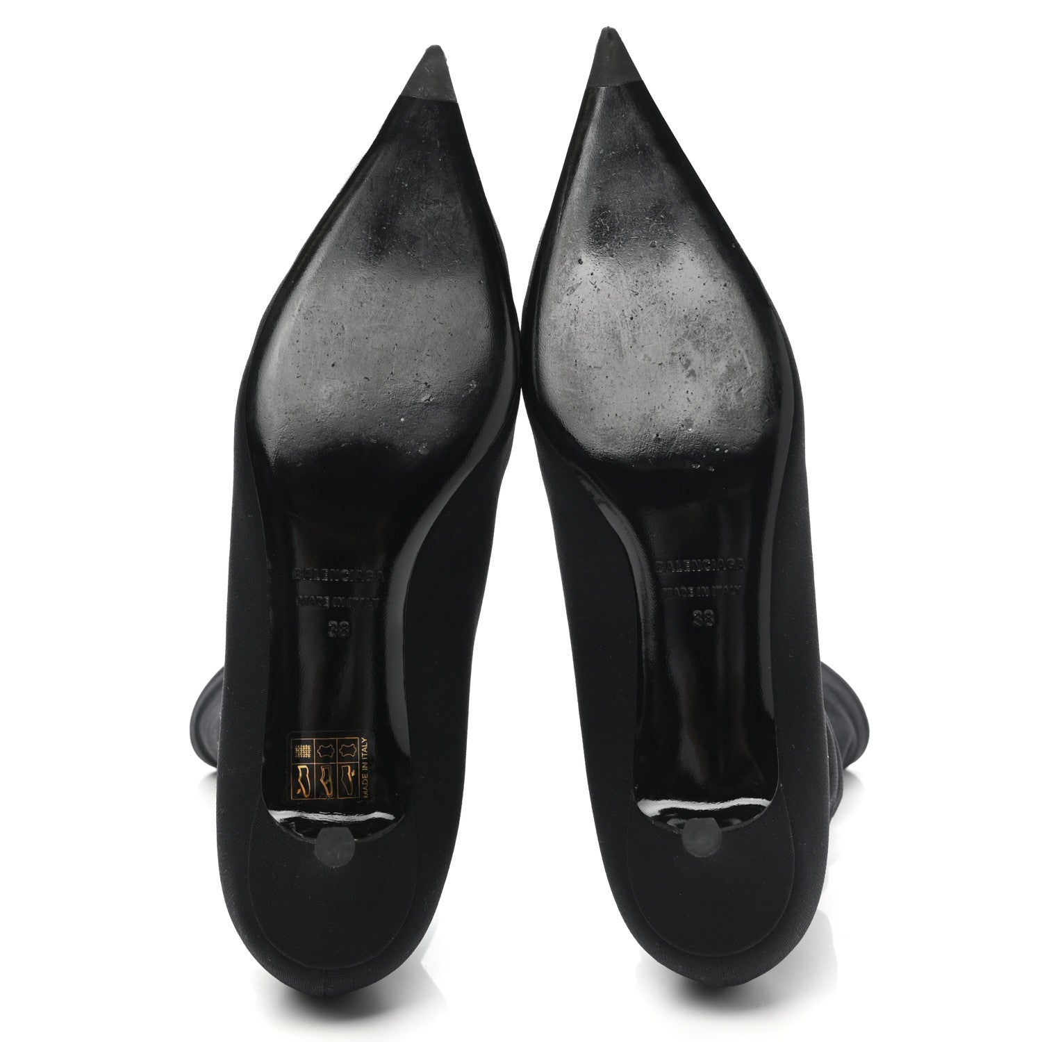 Balenciaga Jersey Crepe Extreme Pointed Toe Knife Booties 38 Black 5 of 7