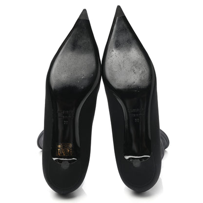 Balenciaga Jersey Crepe Extreme Pointed Toe Knife Booties 38 Black 5 of 7