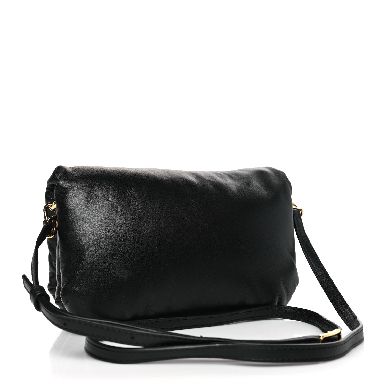 Loewe Shiny Nappa Lambskin Mini Goya Puffer Bag Black 3 of 8