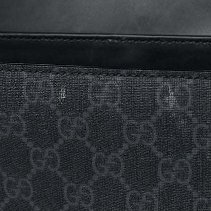 Gucci GG Supreme Monogram Web Flap Messenger Bag Black Grey 13 of 16