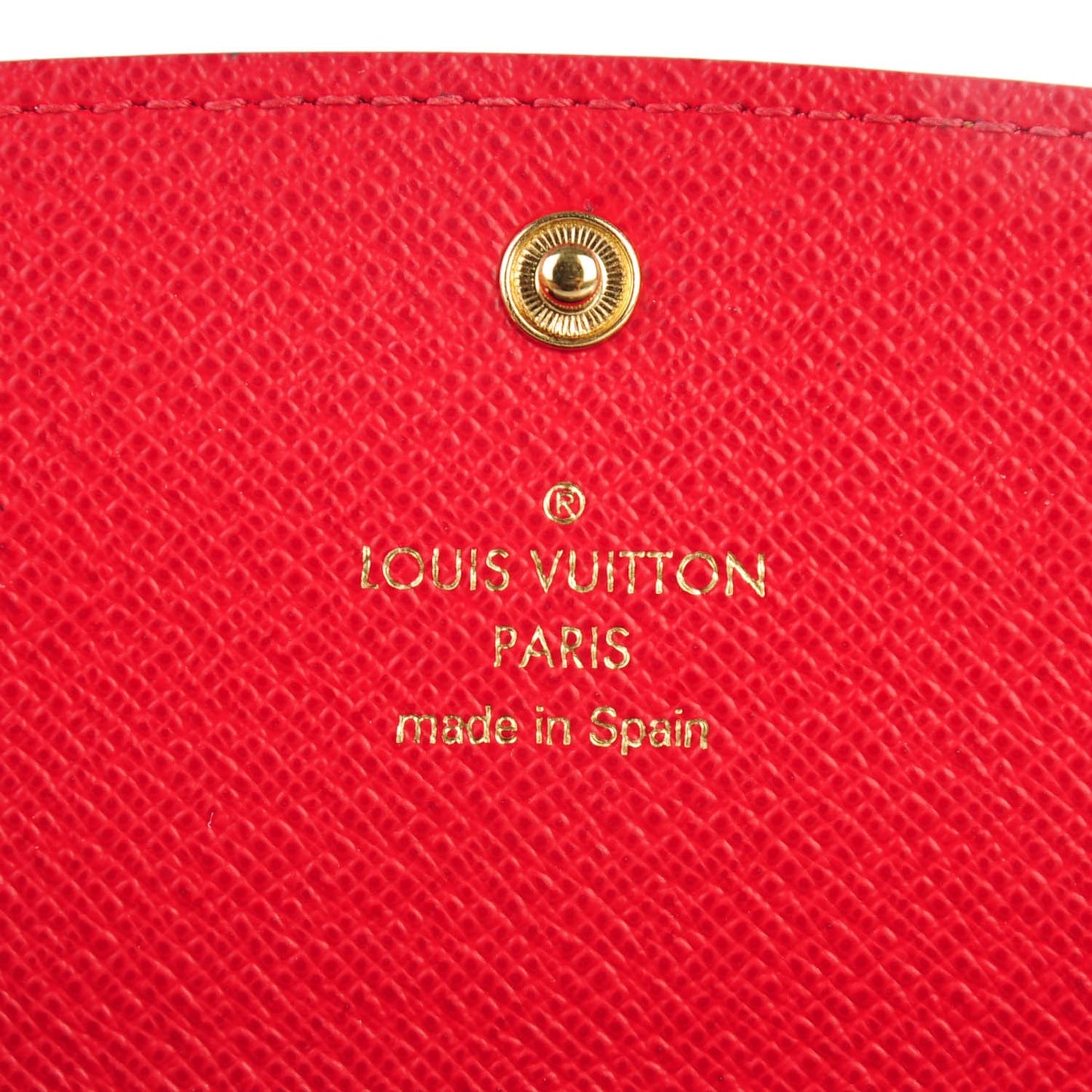 Damier Ebene Emilie Wallet Red