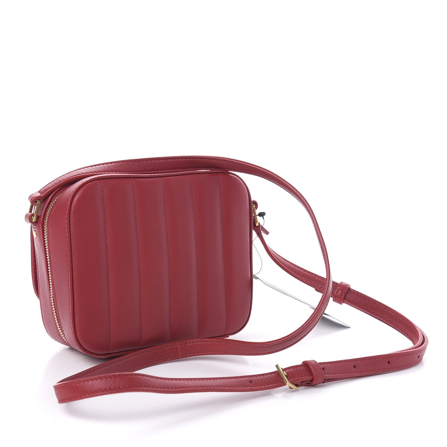 Lambskin Matelasse Monogram Toy Vicky Camera Bag Red