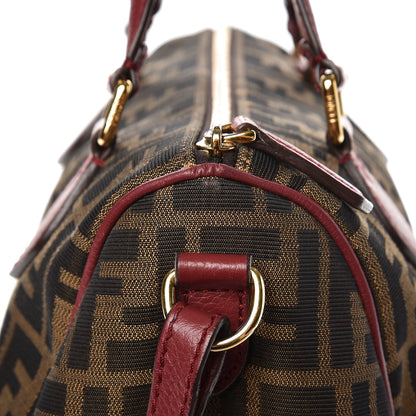 Fendi Zucca Vitello Artic Small Boston Tobacco Bordeaux 10 of 11