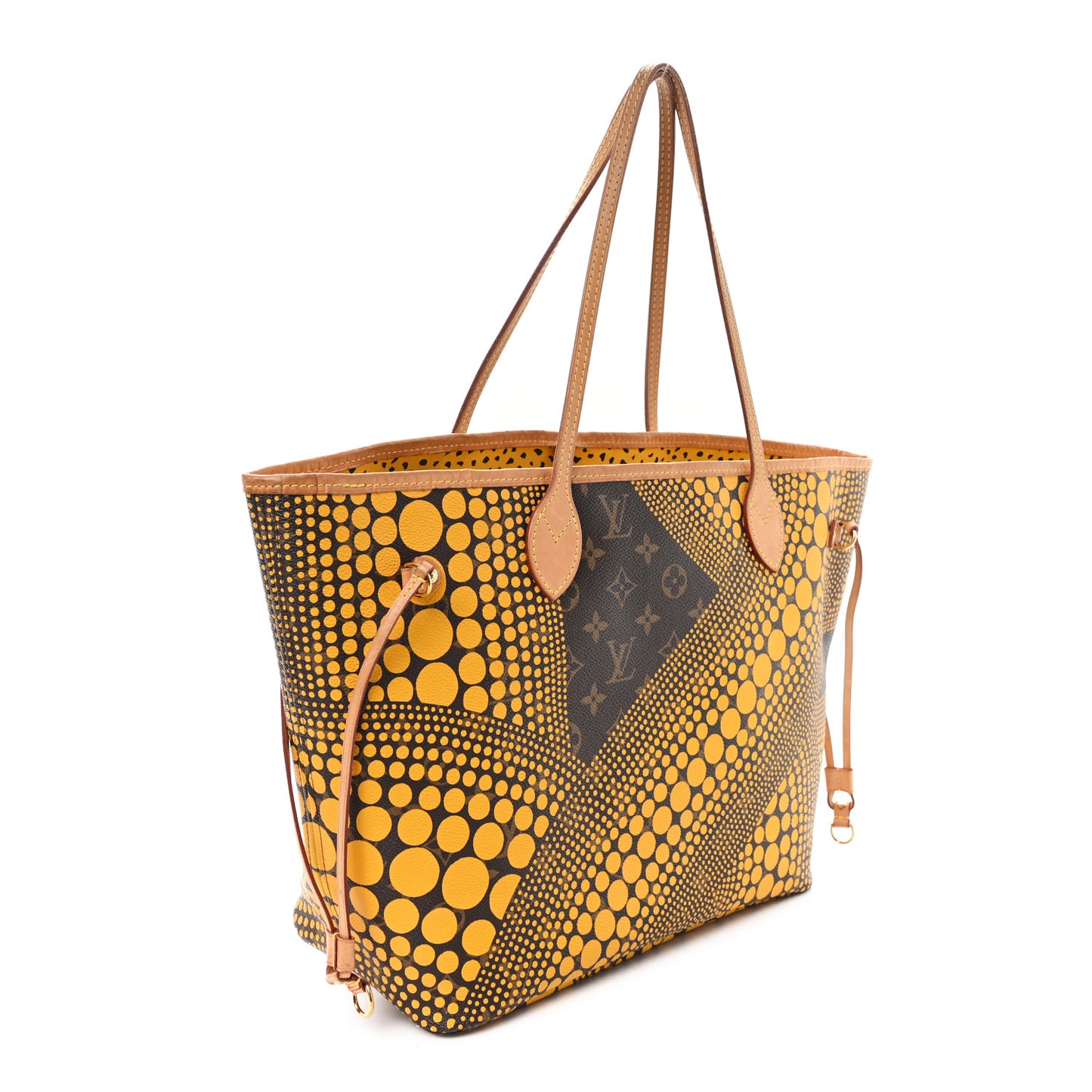 Monogram Kusama Waves Neverfull MM Yellow