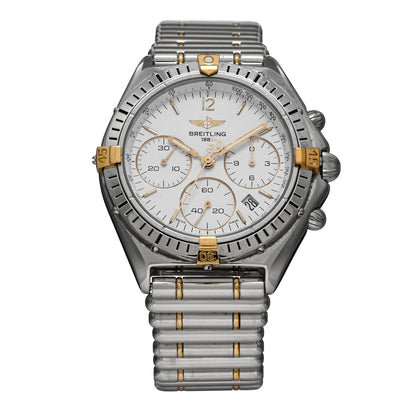 Breitling Stainless Steel 37mm Windrider Sextant Chronograph Quartz Watch White B55046 1 of 4