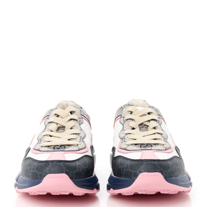 Gucci GG Supreme Monogram Rhyton Sneakers 37 Beige Blue Pink 2 of 8