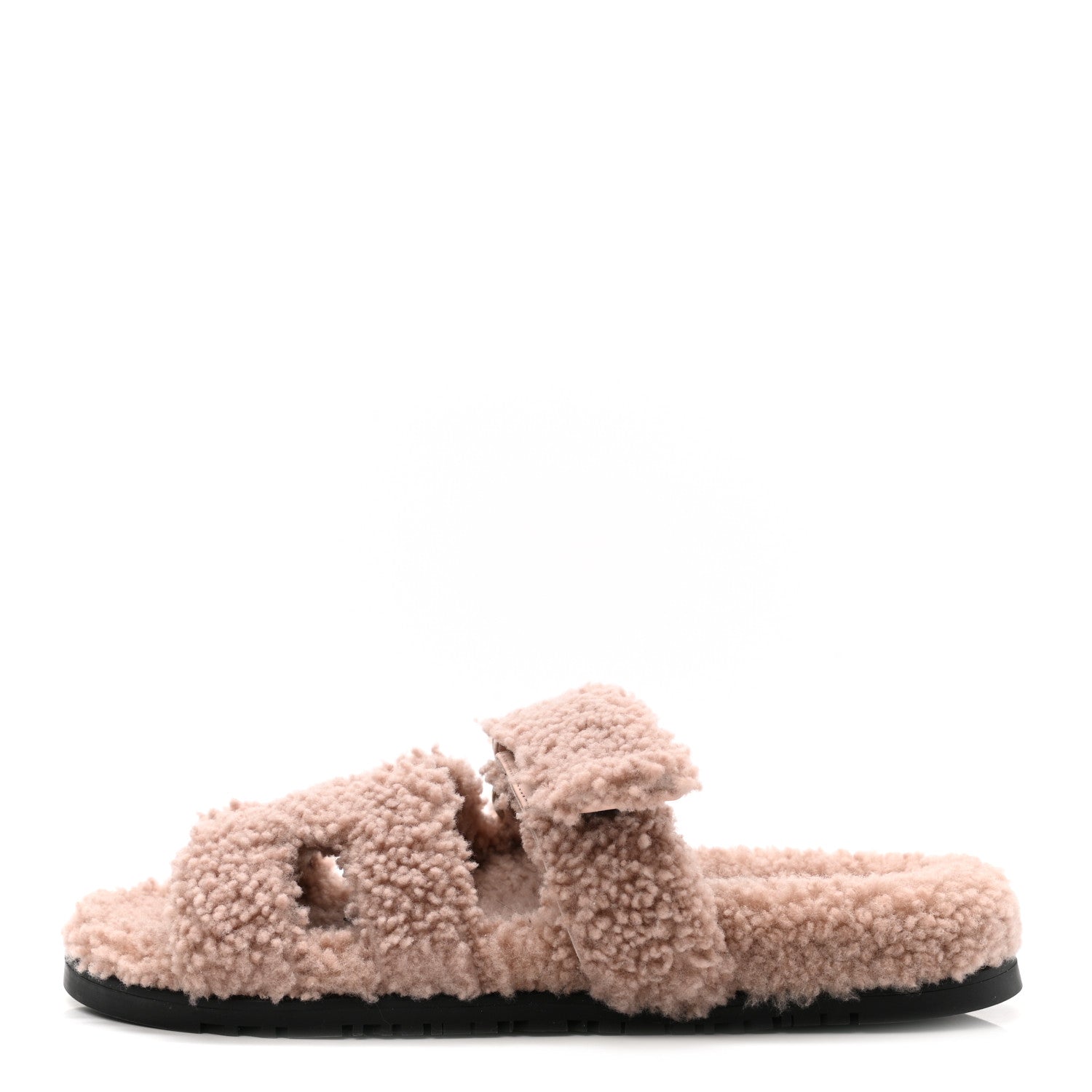 Hermes Woolskin Womens Chypre Sandals 39 Bois De Santal 1 of 8