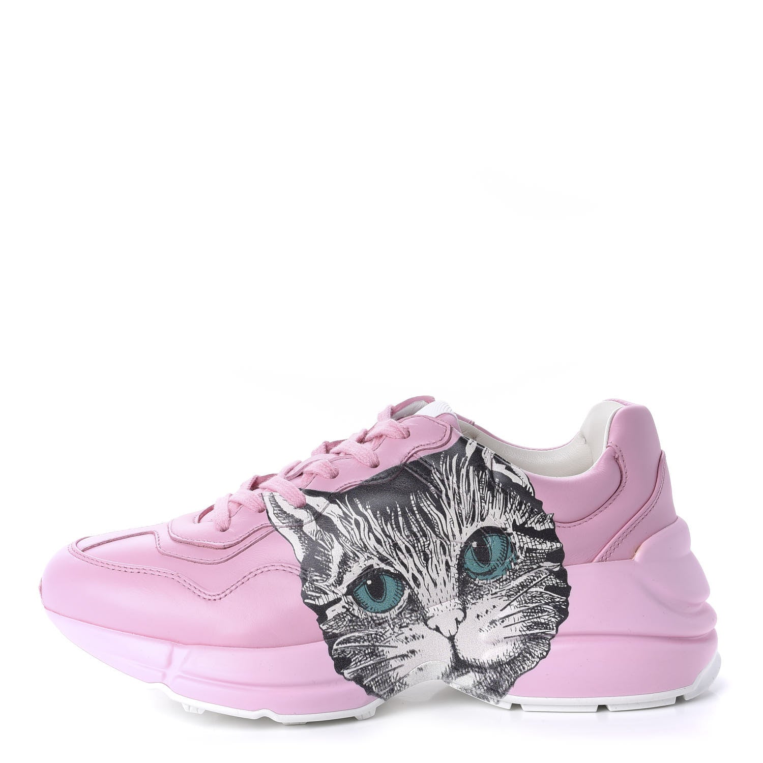Gucci Calfskin Mystic Cat Rhyton Sneakers 36.5 Sugar Pink 1 of 11